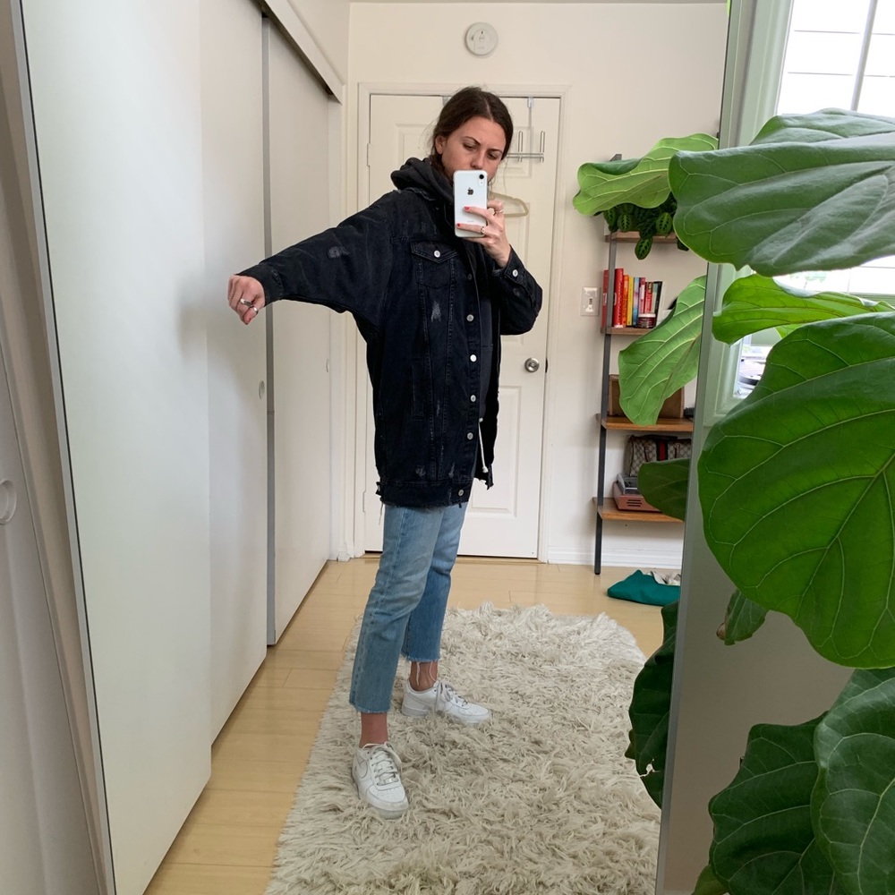 Zara black denim jacket